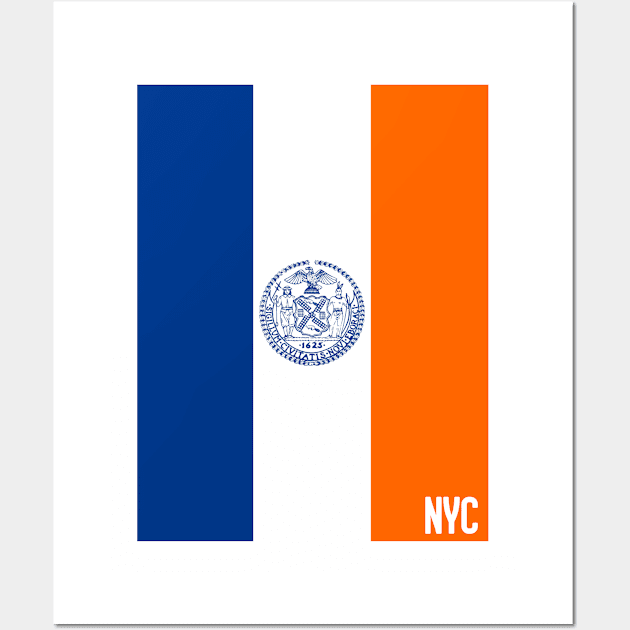 The flag of New York CIty Wall Art by mplusshift2